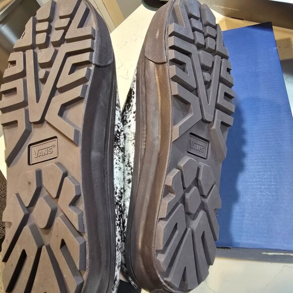 Vans Premium Pony Hair Mules Slides Chocolate Slip-On Shoes MENS SIZE 10 NEW - Picture 8 of 13